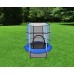 Toytexx 43 Inches (110 cm) Diameter Kids Trampoline with Enclosure Safety Net, Safety Pad and Edge Cover, Heavy Duty 110 KG Frame Round Trampoline with Built-in Zipper for Indoor Outdoor-Blue Color 