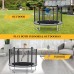 Trampoline For Kids, 5 FT Hexagon Trampoline with Net Enclosure for Indoor/ Outdoor (Grey)