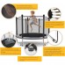 Trampoline For Kids, 5 FT Hexagon Trampoline with Net Enclosure for Indoor/ Outdoor (Grey)