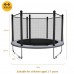 Trampoline For Kids, 5 FT Hexagon Trampoline with Net Enclosure for Indoor/ Outdoor (Grey)