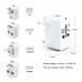 Universal Travel AC Adapter All in One 110~220V Electrical Plug Adapter Works for 150+ Countries UK/ US/ AU/ EU/ CA Multi Plug (2 Pack)