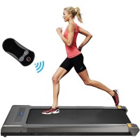 Under Desk Treadmill, 43.3" x 15.3" Running Belt Walking Pad with LED Display, Remote Control, 1-6 km/h Speed for Home, Office, Indoor Exercise - XM-C2