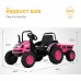 UENJOY 6V Tractor Powered Ride-On with Detachable Wagon, Remote Control, Music, Horn, Spring Suspension