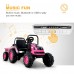 UENJOY 6V Tractor Powered Ride-On with Detachable Wagon, Remote Control, Music, Horn, Spring Suspension