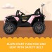 UENJOY 12V UTV Two Seater Ride On Truck with 2.4G Remote Control, Bluetooth, USB, AUX, Music, Horn, Spring Suspension (Pink)