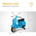 Uenjoy 6V Kids Ride On Electric Motorcycle Vespa Battery Powered Motor Bike with Auxiliary Wheels, LED Lights, Music, Loud Horns, Rearview Mirror, For Ages 3-6 - PX150