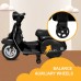 UENJOY PX150 Mini 6V Kids Ride On Electric Motorcycle Vespa Battery Powered Motor Bike with Auxiliary Wheels, LED Lights, Music, Backrest Seat, For Ages 2-4