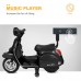 UENJOY PX150 Mini 6V Kids Ride On Electric Motorcycle Vespa Battery Powered Motor Bike with Auxiliary Wheels, LED Lights, Music, Backrest Seat, For Ages 2-4