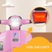 UENJOY PX150 Mini 6V Kids Ride On Electric Motorcycle Vespa Battery Powered Motor Bike with Auxiliary Wheels, LED Lights, Music, Backrest Seat, For Ages 2-4