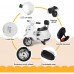 UENJOY PX150 Mini 6V Kids Ride On Electric Motorcycle Vespa Battery Powered Motor Bike with Auxiliary Wheels, LED Lights, Music, Backrest Seat, For Ages 2-4