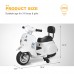 UENJOY PX150 Mini 6V Kids Ride On Electric Motorcycle Vespa Battery Powered Motor Bike with Auxiliary Wheels, LED Lights, Music, Backrest Seat, For Ages 2-4