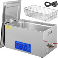 22L Professional Ultrasonic Cleaner, 40kHz Industrial Ultrasonic Cleaner with Digital Heater Timer, Cleaner Basket for Eyeglasses, Watches, Jewelry, Metal Tools - JPS-80A