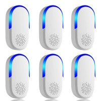 Ultrasonic Pest Repeller, Plug-In Indoor 1200 Sq. Ft. Coverage Ultrasonic Pest Control for Insects, Rodents (6-Pack)