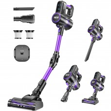 Cordless Vacuum Cleaner, 40kPa, 450W, 50-Min Runtime, Violet Cordless Vacuum Cleaner, 40kPa, 450W, 50-Min Runtime, Violet