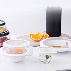 Keepeez 5-Piece Vacuum Sealing Food Cover Saver Lid Set 