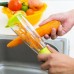 Multifunctional Vegetable Fruit Skin Peeler for Kitchen with Storage Container, Non-Slip Handle (Green)