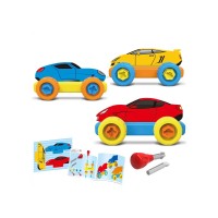 Build a Vehicle Sports Car Thinking Kit, 3 in1 DIY Vehicle Building Toy Set for Children, Kids, Ages 3 and Up - 825