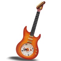 Vintage Wall Clock Guitar, Decorative Classic Design Clock with Quartz Movement, Analog Dial for Home, Office, Studio Decor - 5684