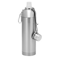 PHLUID 18oz Water Bottle, Stainless Steel Canteen Bottle with Carabiner