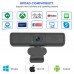 2K Webcam with Microphone, QHD Webcam with Privacy Cover and Tripod, USB Computer Camera Auto Light Correction, 110°Wide-Angle View, USB Streaming for Desktop, PC, Mac, Windows