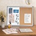 Combination Whiteboard Bulletin Cork Board, Dry Erase Board with Aluminum Frame