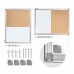 Combination Whiteboard Bulletin Cork Board, Dry Erase Board with Aluminum Frame