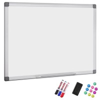Magnetic Aluminum Frame White Board, with Detachable Marker Tray, for Wall for School/Office/Home