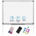 Magnetic Aluminum Frame White Board, with Detachable Marker Tray, for Wall for School/Office/Home