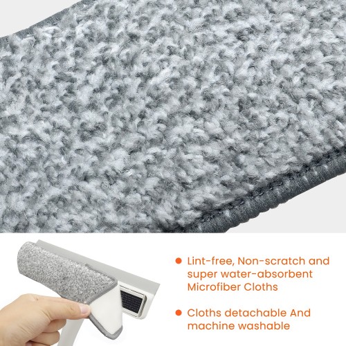 MATCC 48'' 2 in 1 Window Squeegee Cleaner Kit with Scrubber