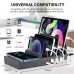 5 in 1 Charging Dock, Wireless Charger Multi Charger Organizer Dock Station with 1 Type C Port & 3 USB A Ports for Smartphones, iPad (Adapter Included)