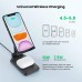 2 in 1 Dual Wireless Charging Stand, Adjustable Folding Phone Holder for Desk 10W Qi Fast Charger Compatible with iPhone, AirPods, Samsung