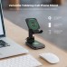 2 in 1 Dual Wireless Charging Stand, Adjustable Folding Phone Holder for Desk 10W Qi Fast Charger Compatible with iPhone, AirPods, Samsung