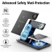 3 in 1 Wireless Charger, Universal Compatible Foldable Charging Station with Night Light for iPhone, Android, Apple Watch, Airpods (Black) - X004IXK2IL
