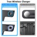 3 in 1 Wireless Charger, Universal Compatible Foldable Charging Station with Night Light for iPhone, Android, Apple Watch, Airpods (Black) - X004IXK2IL