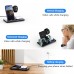 3 in 1 Wireless Charger, Universal Compatible Foldable Charging Station with Night Light for iPhone, Android, Apple Watch, Airpods (Black) - X004IXK2IL