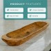 Natural Wood Dough Bowls 2-Pack 51cm Rustic Centerpiece Natural Wood Dough Bowls 2-Pack 51cm Rustic Centerpiece