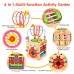 BeeBeeRun 6 in 1 Wooden Kids Activity Cube, Baby Bead Maze, Shape Recognition Toy