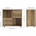 Wooden File Cabinet, Lateral Filing Cabinet Printer Stand with Wheels, 2 Drawers, Storage Shelves, Door Cabinet for Home, Office - HMC-MW-027