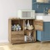 Wooden File Cabinet, Lateral Filing Cabinet Printer Stand with Wheels, 2 Drawers, Storage Shelves, Door Cabinet for Home, Office - HMC-MW-027