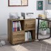 Wooden File Cabinet, Lateral Filing Cabinet Printer Stand with Wheels, 2 Drawers, Storage Shelves, Door Cabinet for Home, Office - HMC-MW-027