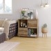Wooden File Cabinet, Lateral Filing Cabinet Printer Stand with Wheels, 2 Drawers, Storage Shelves, Door Cabinet for Home, Office - HMC-MW-027
