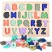 2-Pack Wooden Puzzle for Toddlers, Wooden Alphabet and Number Shape Puzzles for Kids - 0606