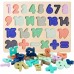 2-Pack Wooden Puzzle for Toddlers, Wooden Alphabet and Number Shape Puzzles for Kids - 0606