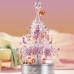 Christmas Tree Building Set, 730 Pieces, Music Box, Pink