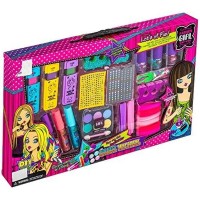 Fashion Girl Hair Chalk Beauty Set for Girls, Temporary Hair Color Makeup Kit with Stamp Markers, Lip Gloss, Nail Polish, Eye Shadow & Accessories for Dress-Up, Parties & Gifts Fashion Girl Hair Chalk Beauty Set for Girls, Temporary Hair Color Makeup Kit with Stamp Markers, Lip Gloss, Nail Polish, Eye Shadow & Accessories for Dress-Up, Parties & Gifts