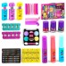 Fashion Girl Hair Chalk Beauty Set for Girls, Temporary Hair Color Makeup Kit with Stamp Markers, Lip Gloss, Nail Polish, Eye Shadow & Accessories for Dress-Up, Parties & Gifts