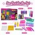 Fashion Girl Hair Chalk Beauty Set for Girls, Temporary Hair Color Makeup Kit with Stamp Markers, Lip Gloss, Nail Polish, Eye Shadow & Accessories for Dress-Up, Parties & Gifts