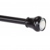 Black Tension Shower Curtain Rod, Decorative Metal Bathroom Curtain Rod with Classic Finial Ends, 62 in / 157.48 cm, No-Drill Style for Bathroom, Shower, Tub and Apartment Use