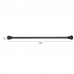 Black Tension Shower Curtain Rod, Decorative Metal Bathroom Curtain Rod with Classic Finial Ends, 62 in / 157.48 cm, No-Drill Style for Bathroom, Shower, Tub and Apartment Use
