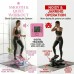 Mini Stepper with Bands, LCD, Pink Home Fitness Machine